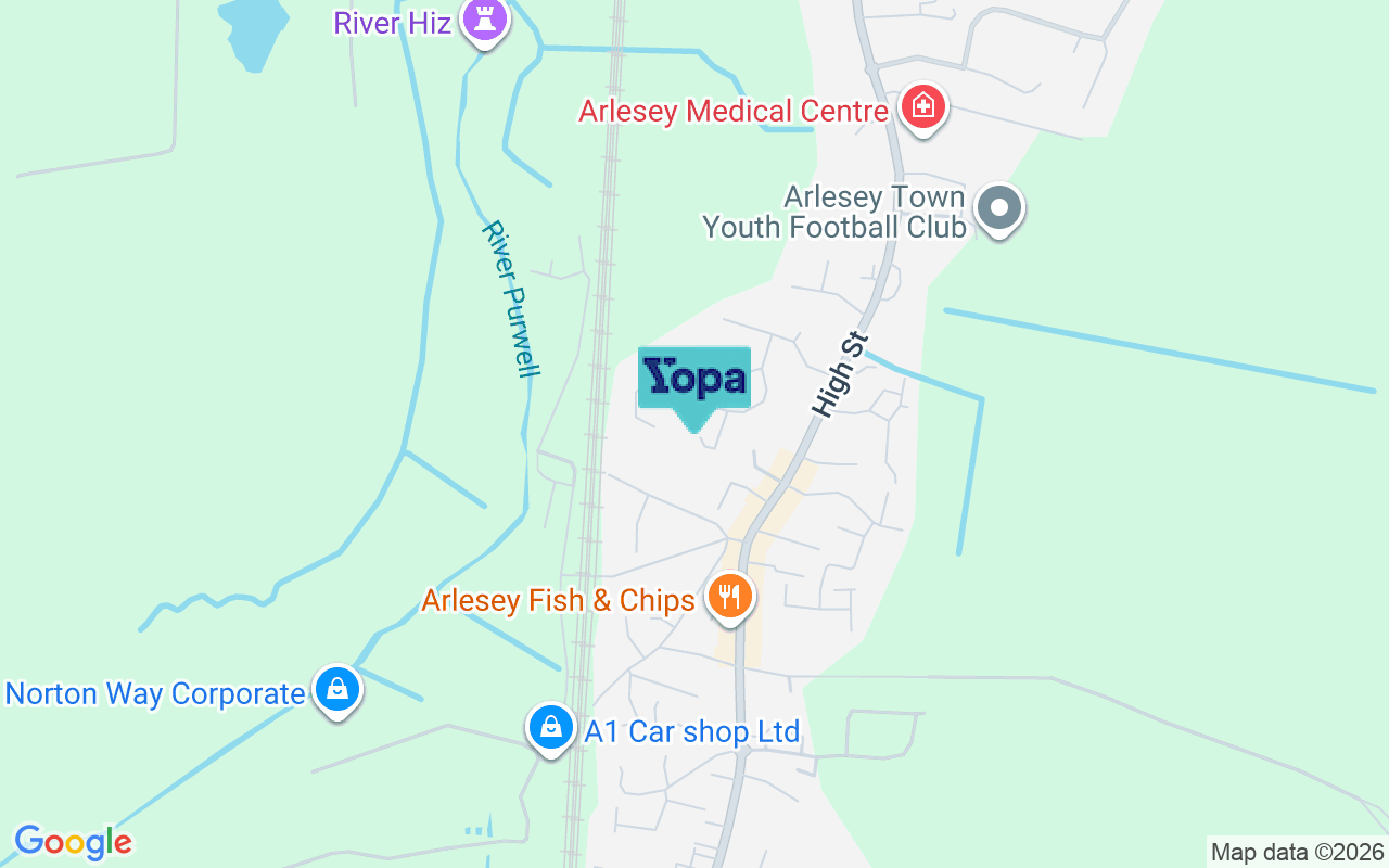 Map showing the location of SG15 6QZ