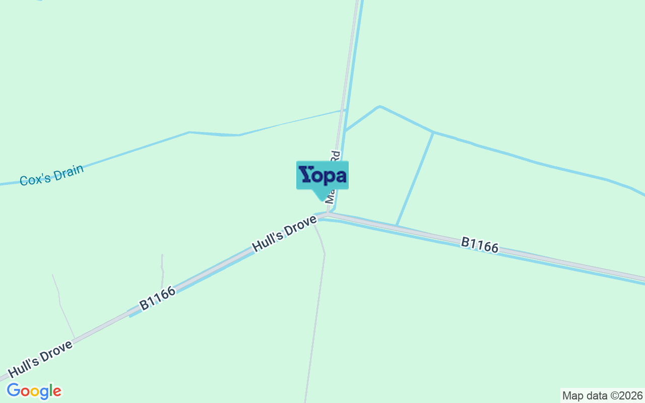 Map showing the location of PE6 0JT