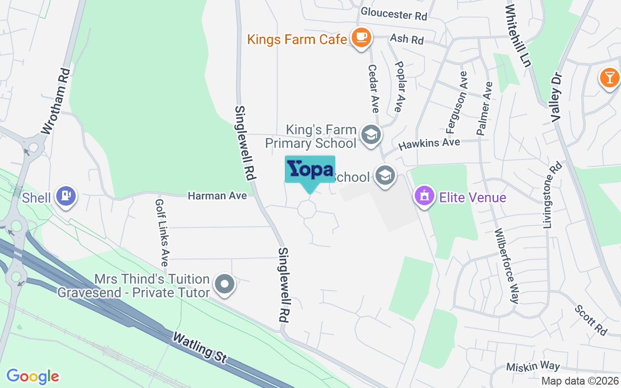 Map showing the location of DA11 7AD