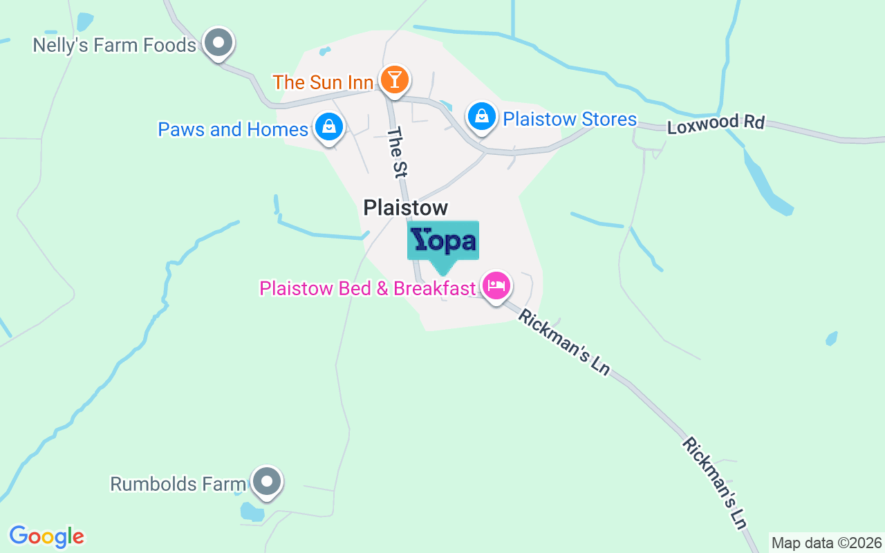 Map showing the location of RH14 0NT