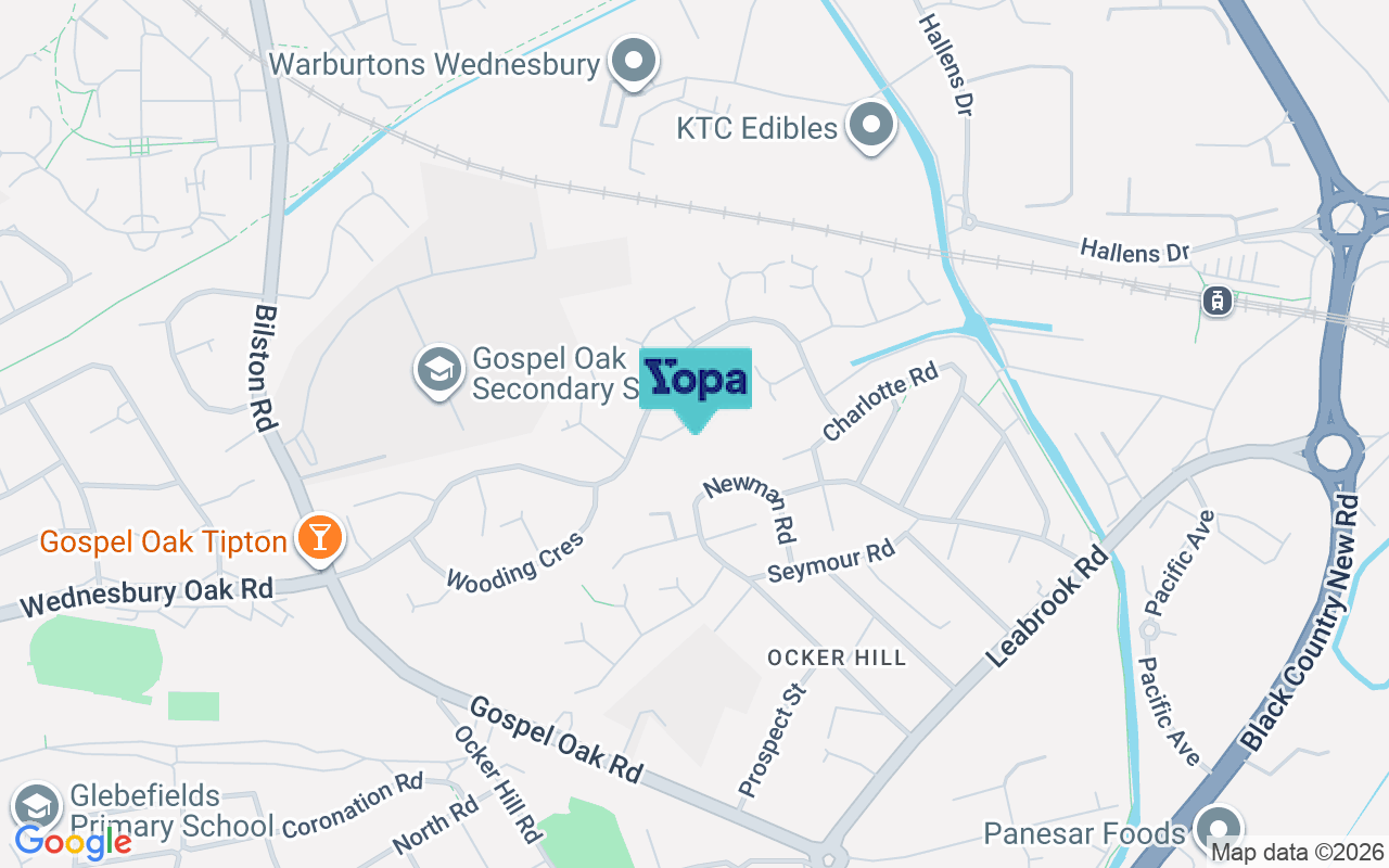 Map showing the location of DY4 0DH