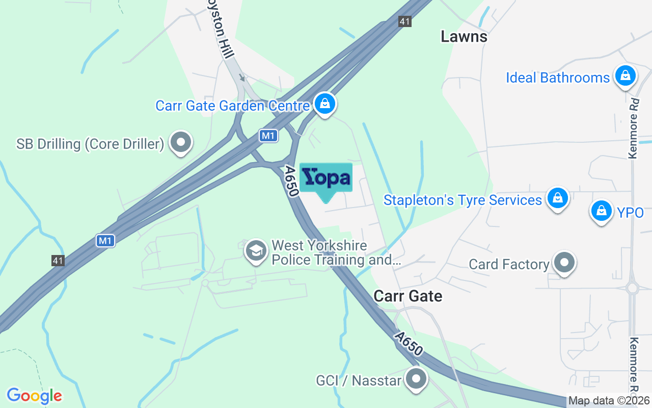Map showing the location of WF2 0QP