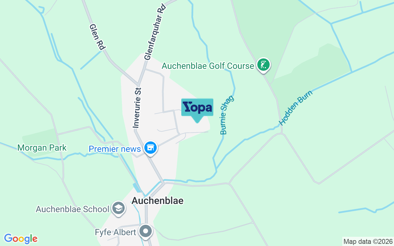 Map showing the location of AB30 1ZG