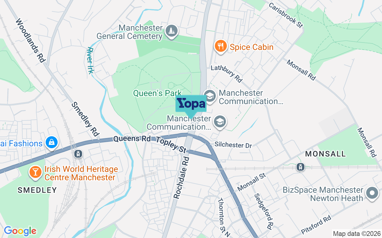 Map showing the location of M9 5SH