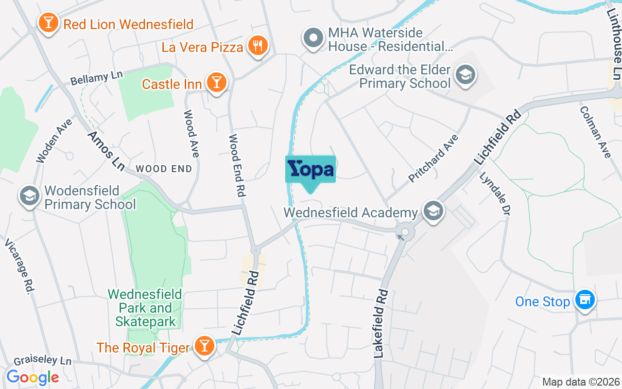 Map showing the location of WV11 1TR