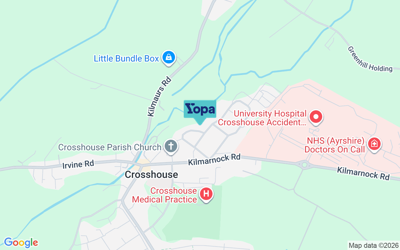 Map showing the location of KA2 0ER