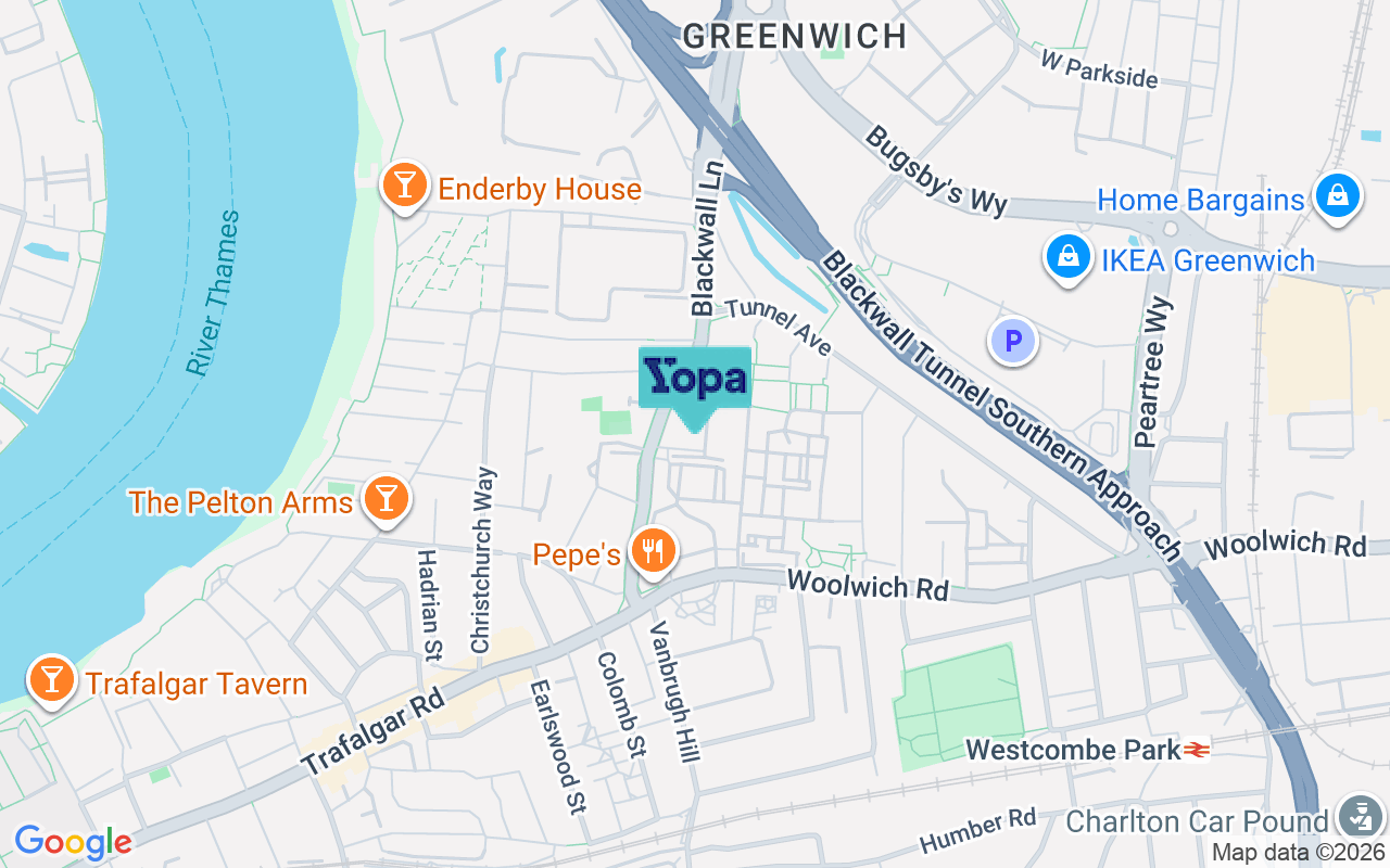 Map showing the location of SE10 0HR