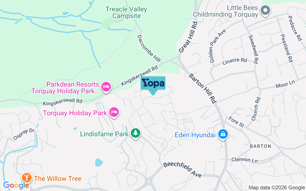 Map showing the location of TQ2 7GQ