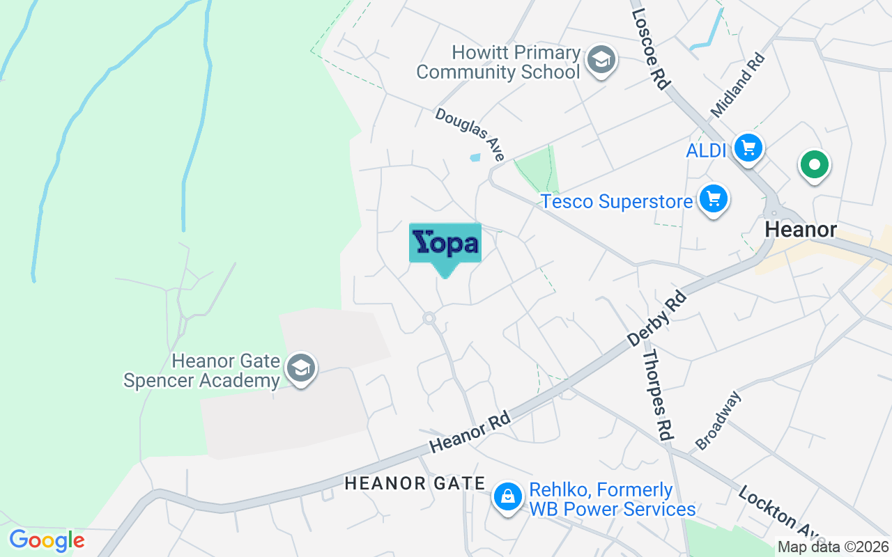 Map showing the location of DE75 7RD