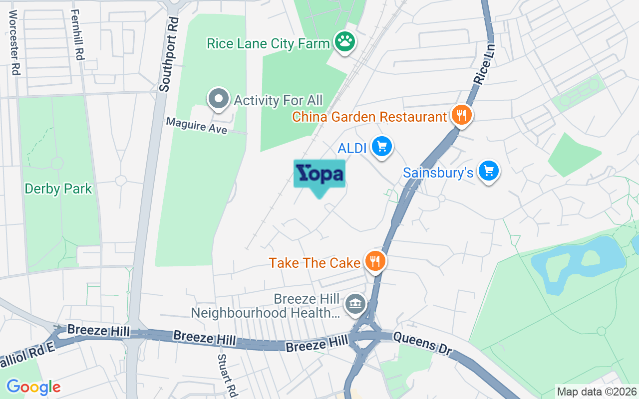 Map showing the location of L9 1EP