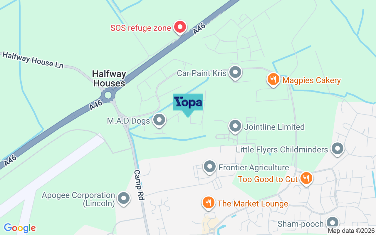 Map showing the location of LN6 9TF