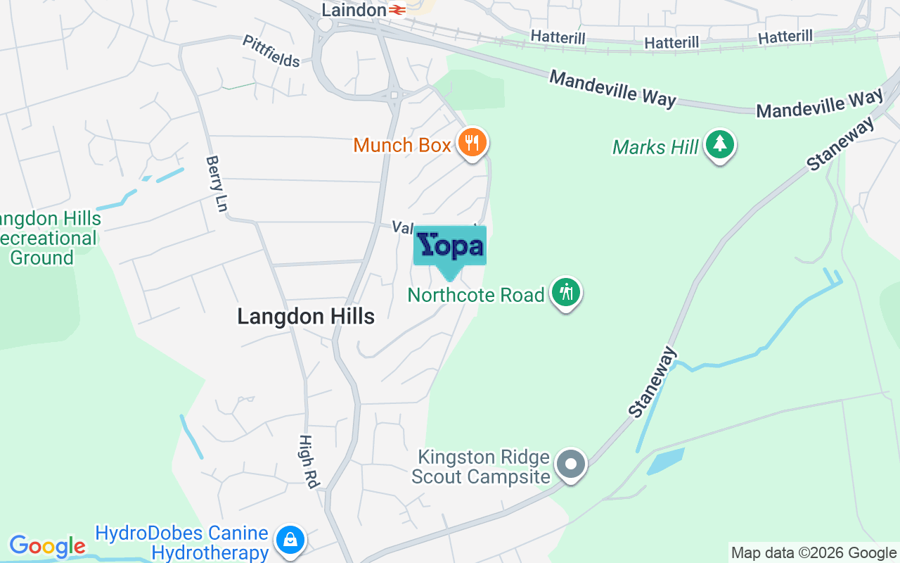 Map showing the location of SS16 6LH