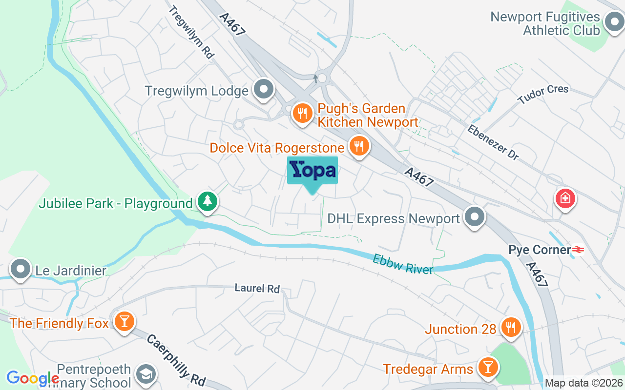 Map showing the location of NP10 9PD