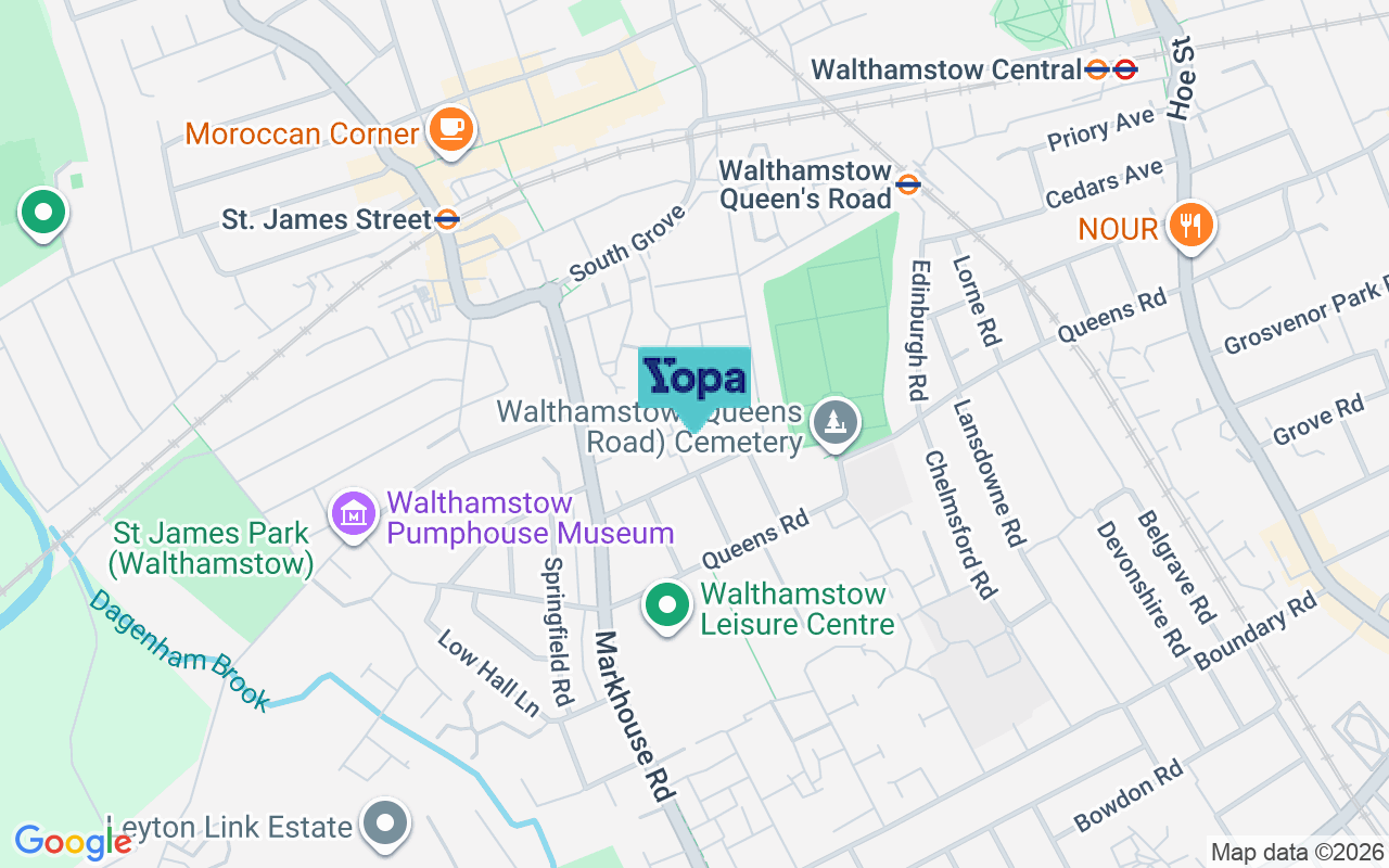 Map showing the location of E17 7NF