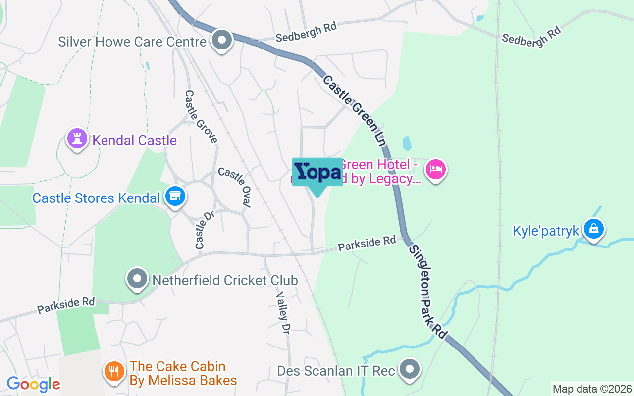 Map showing the location of LA9 6AX