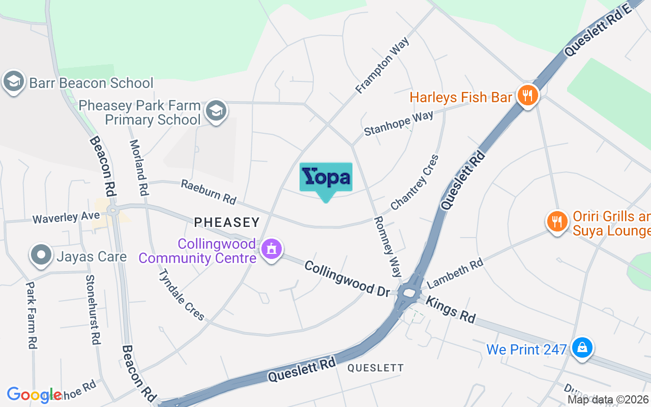 Map showing the location of B43 7LB