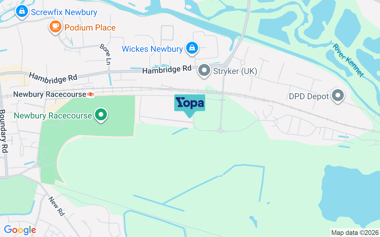 Map showing the location of RG14 7GR