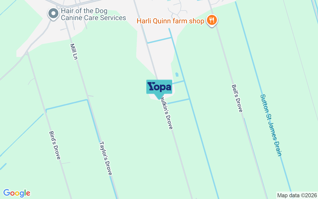 Map showing the location of PE12 0JU