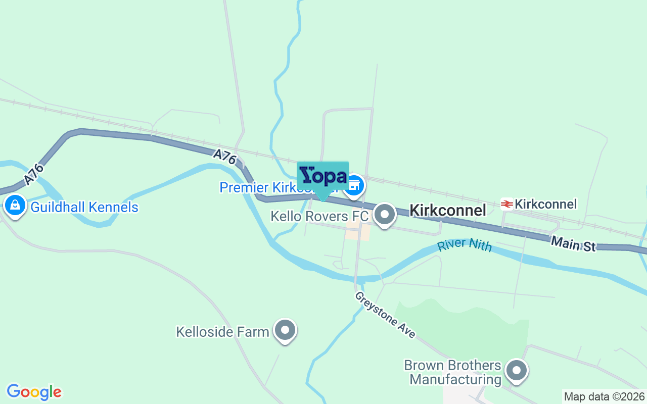 Map showing the location of DG4 6NE
