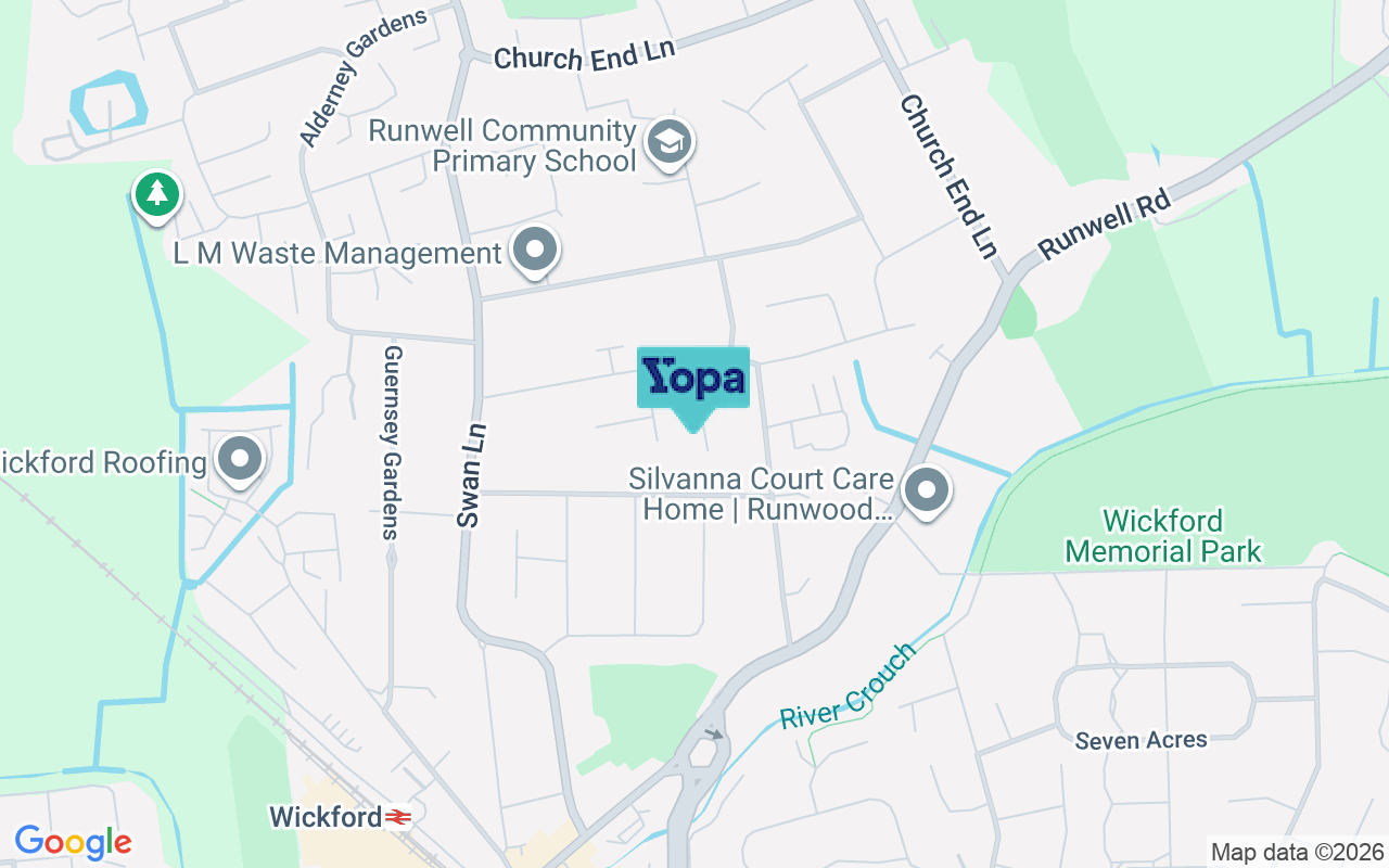 Map showing the location of SS11 7HB