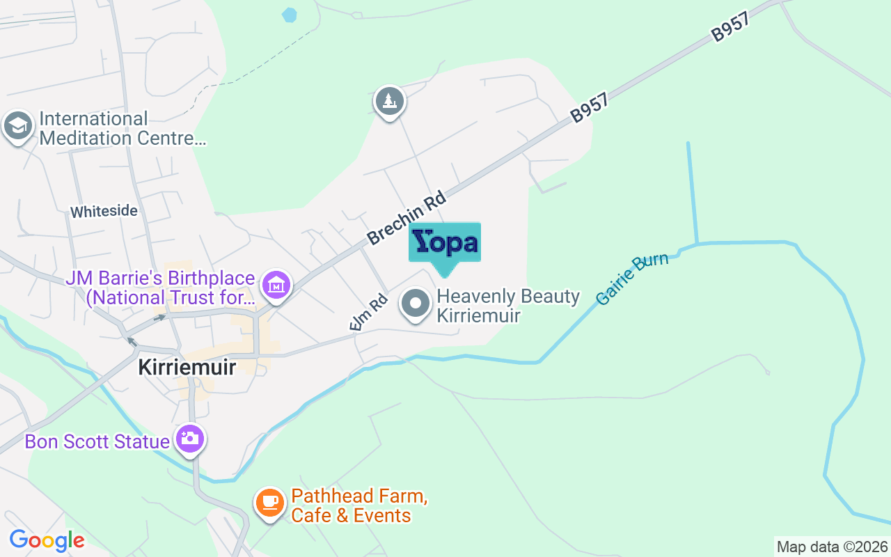 Map showing the location of DD8 4DG