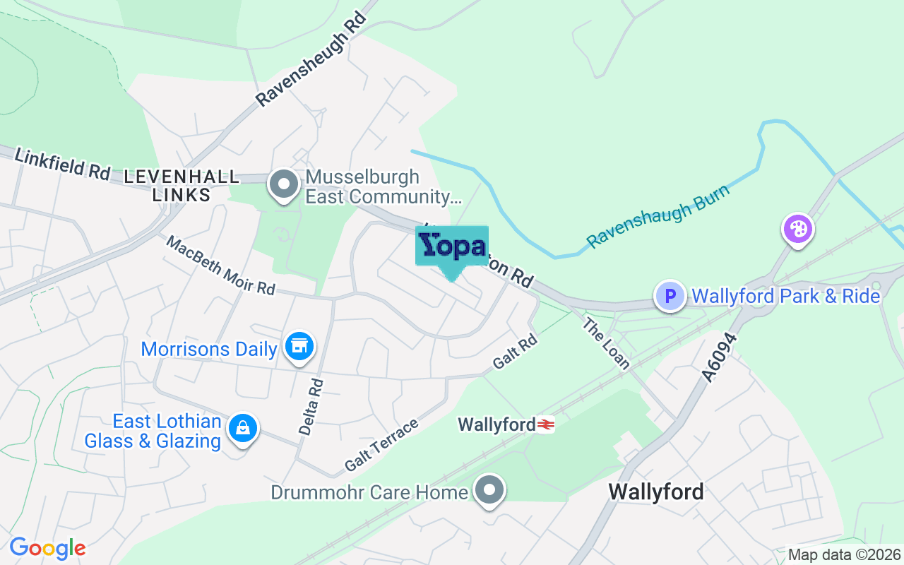 Map showing the location of EH21 8EQ