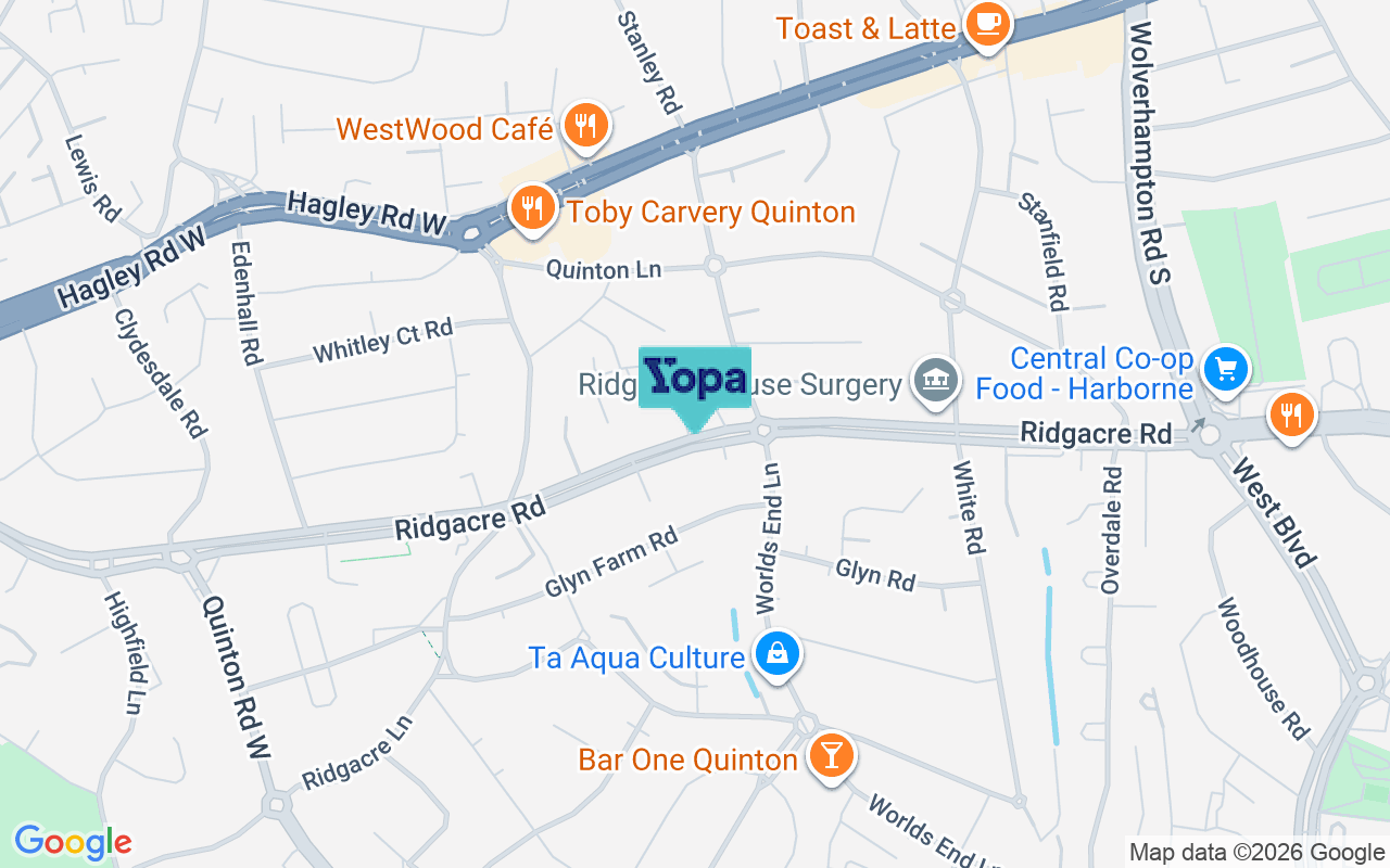 Map showing the location of B32 1JS