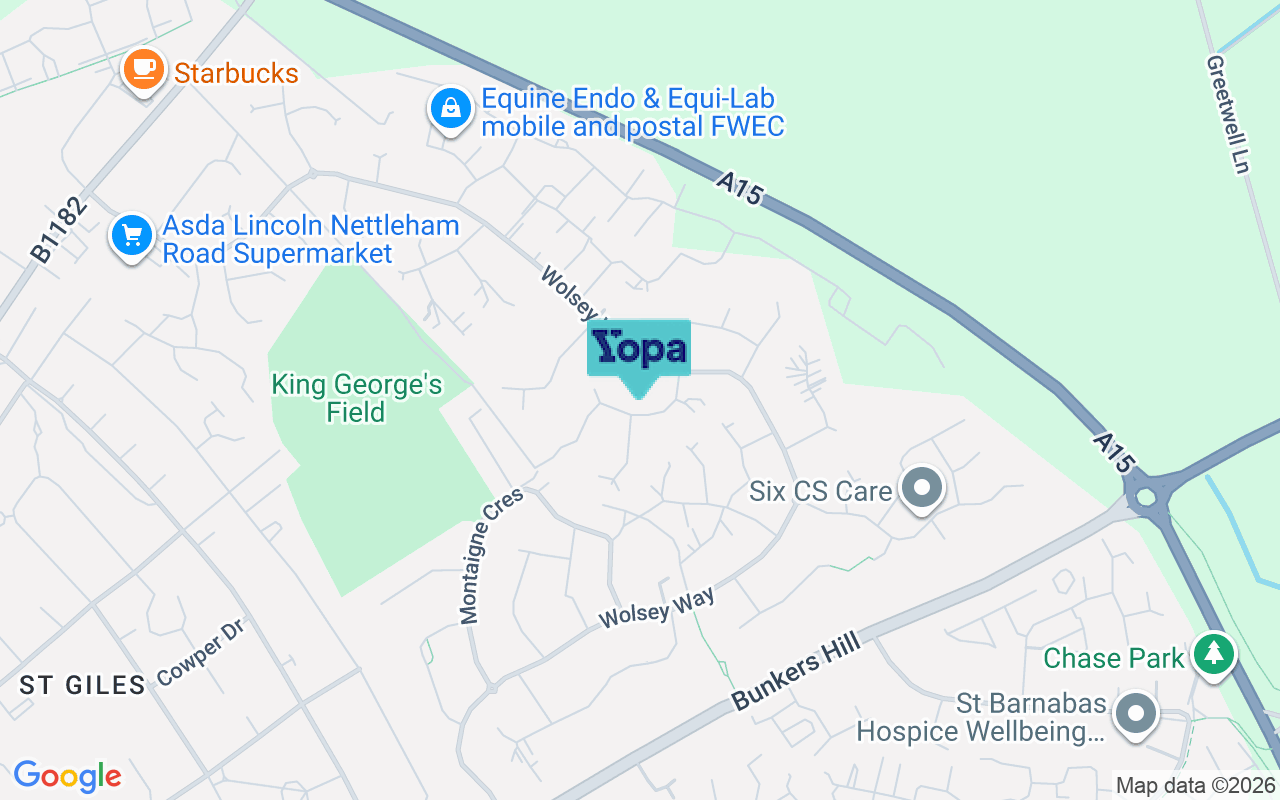 Map showing the location of LN2 4SL