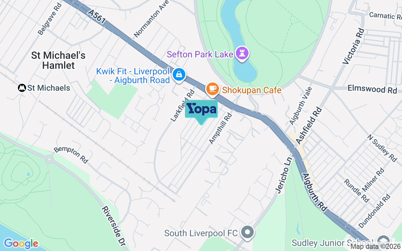 Map showing the location of L17 9QE
