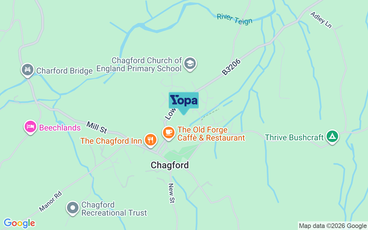 Map showing the location of TQ13 8DW