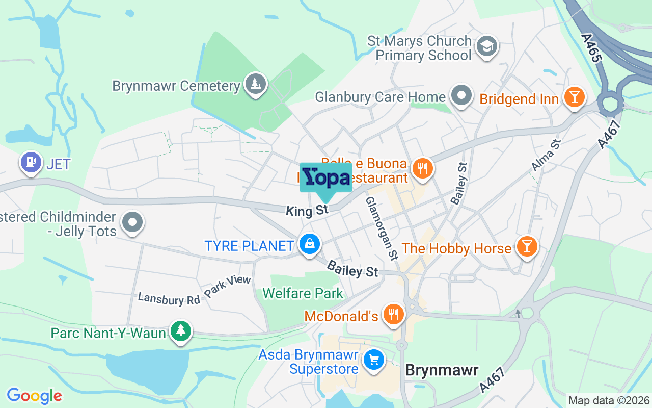 Map showing the location of NP23 4SY