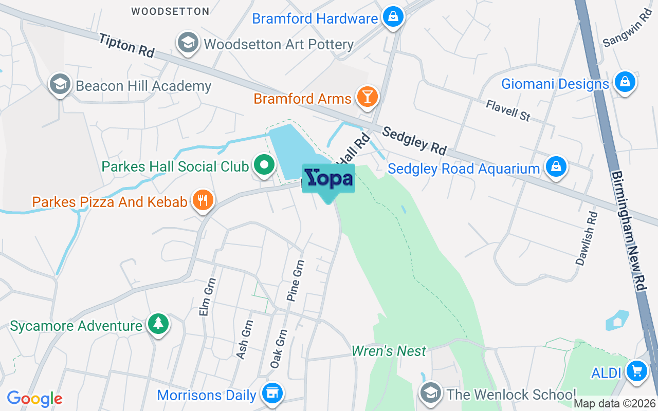 Map showing the location of DY1 3SJ