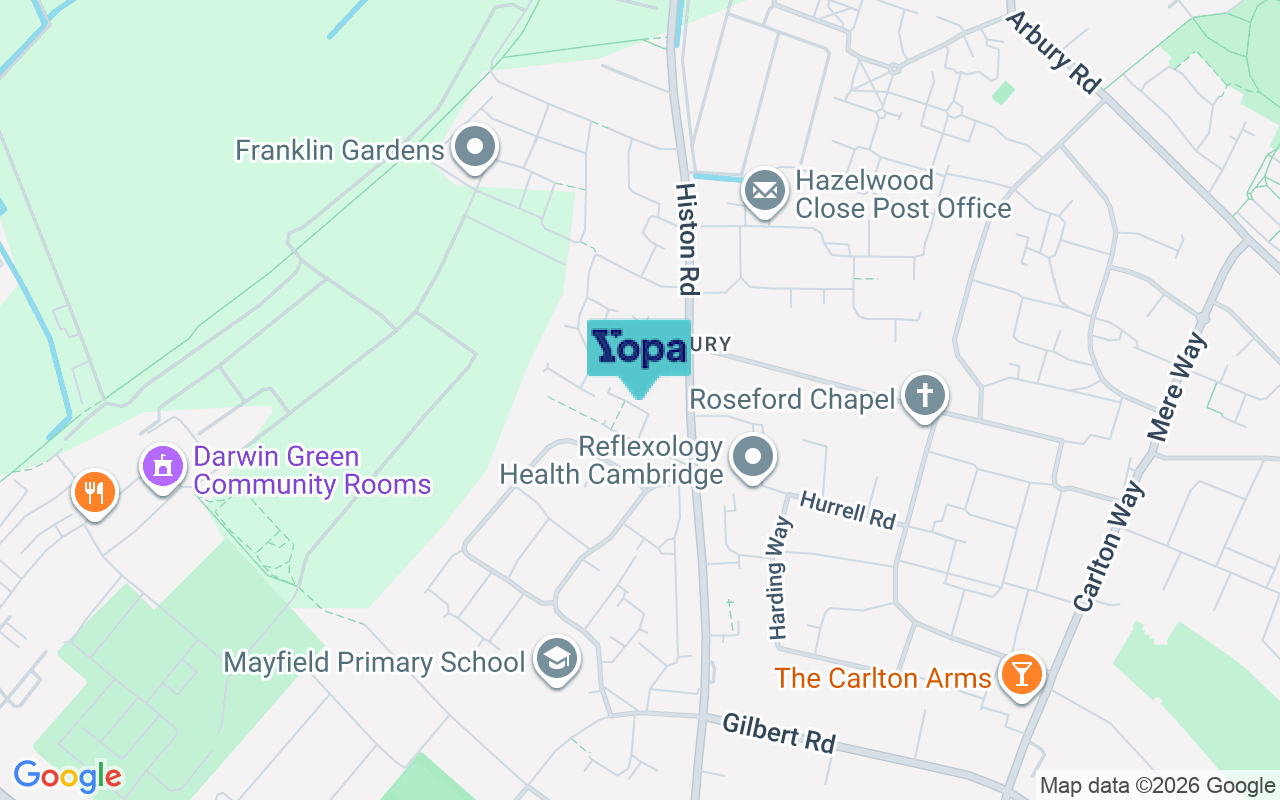 Map showing the location of CB4 3GJ