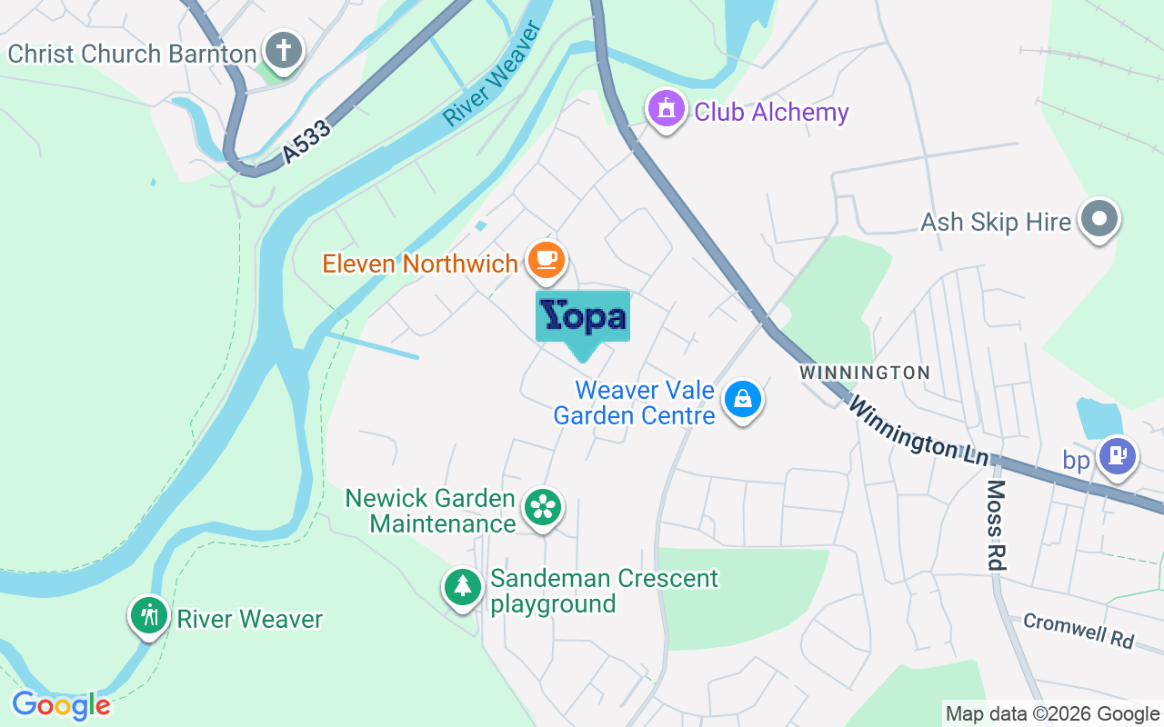 Map showing the location of CW8 4SQ