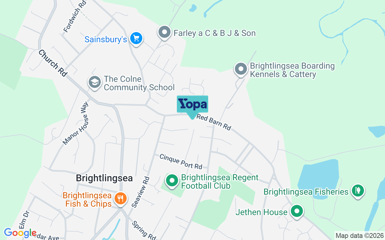 Map showing the location of CO7 0SL