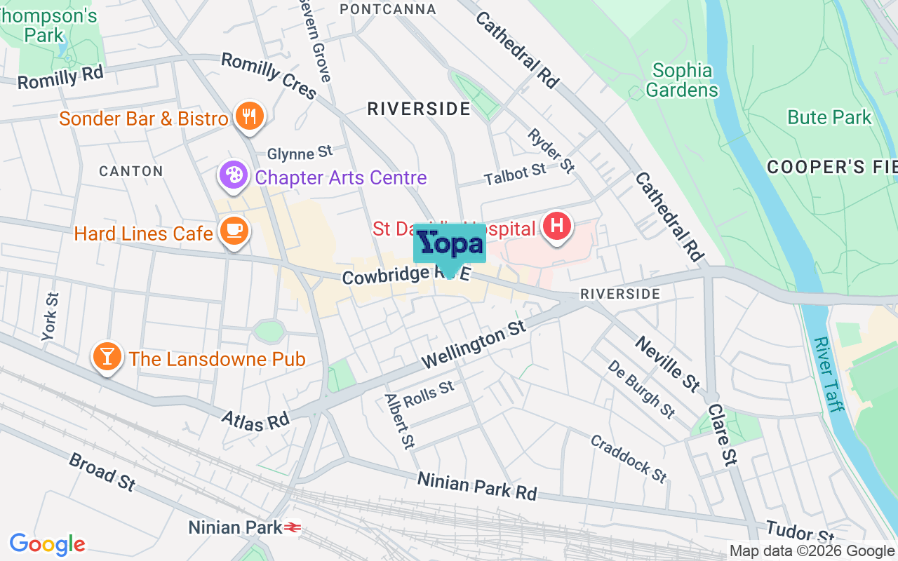 Map showing the location of CF11 9AH