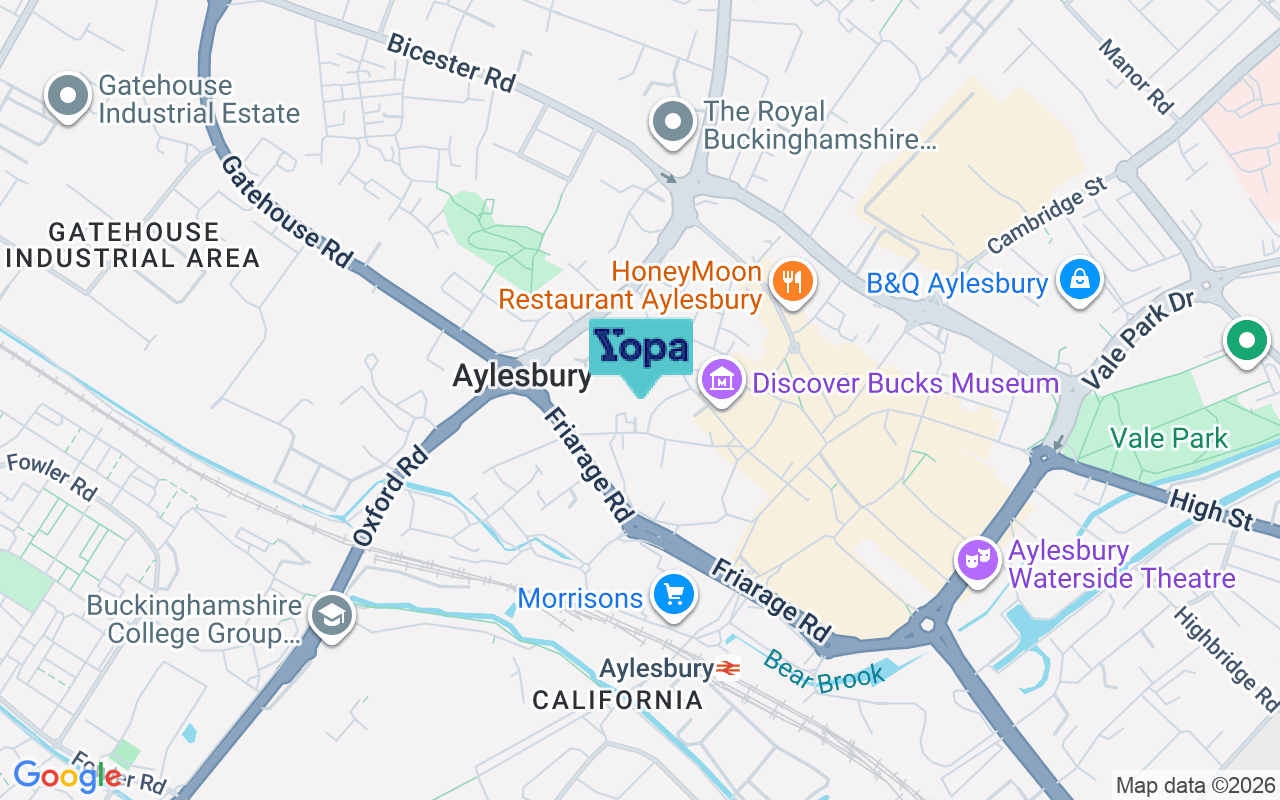 Map showing the location of HP20 2QZ