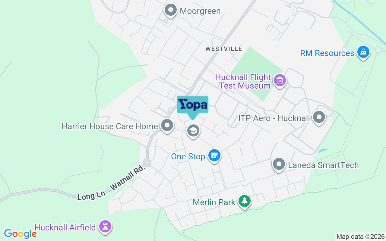 Map showing the location of NG15 6XD