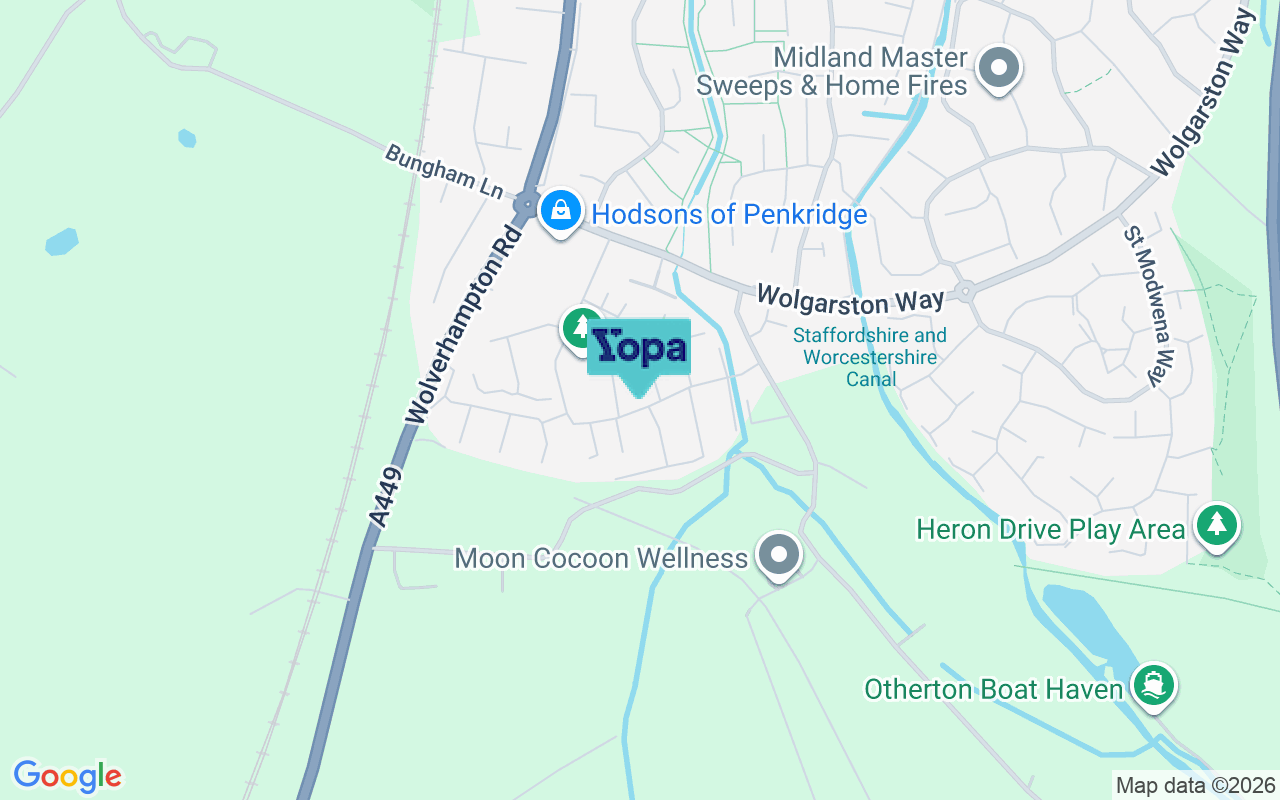 Map showing the location of ST19 5QZ