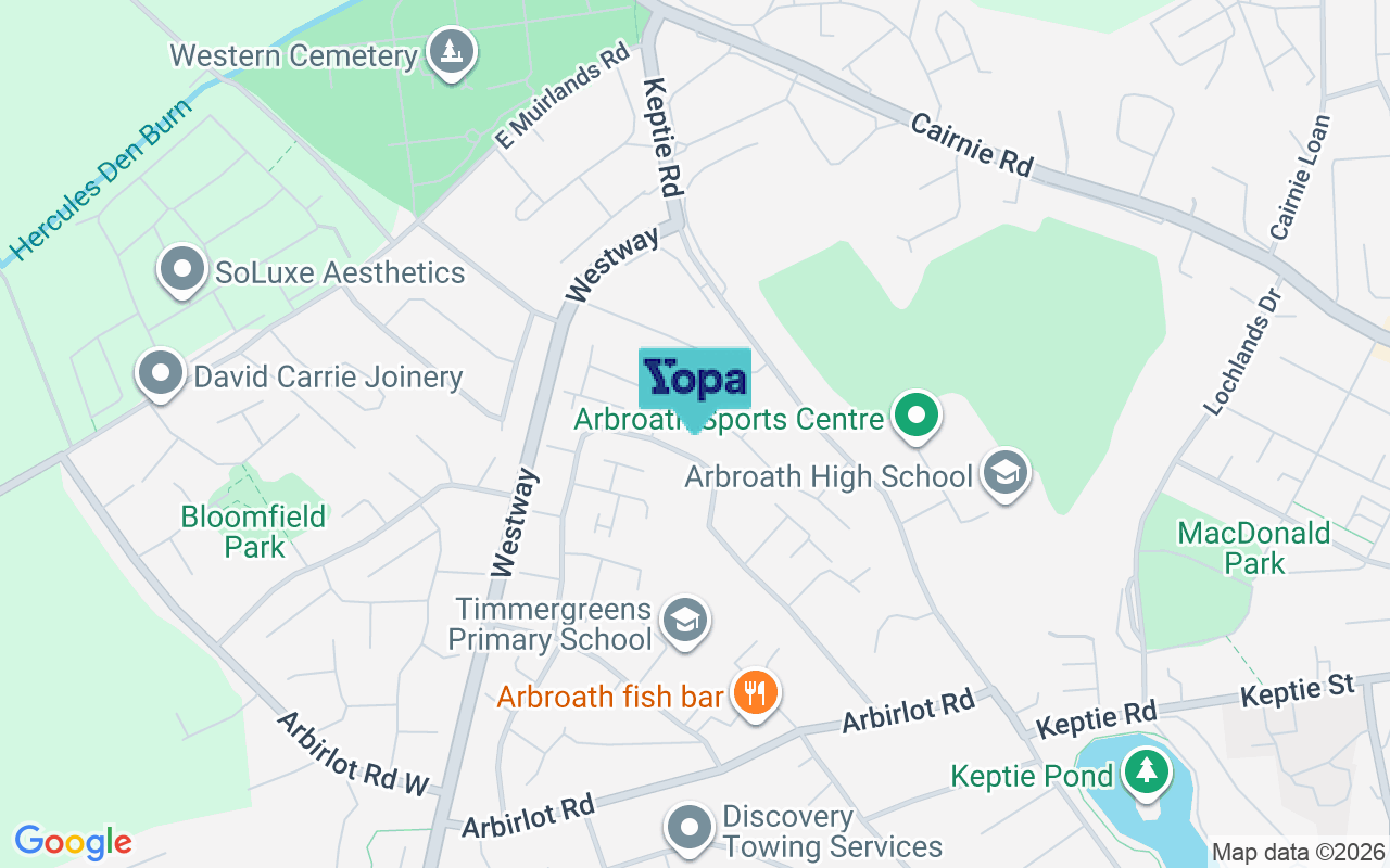 Map showing the location of DD11 2HF