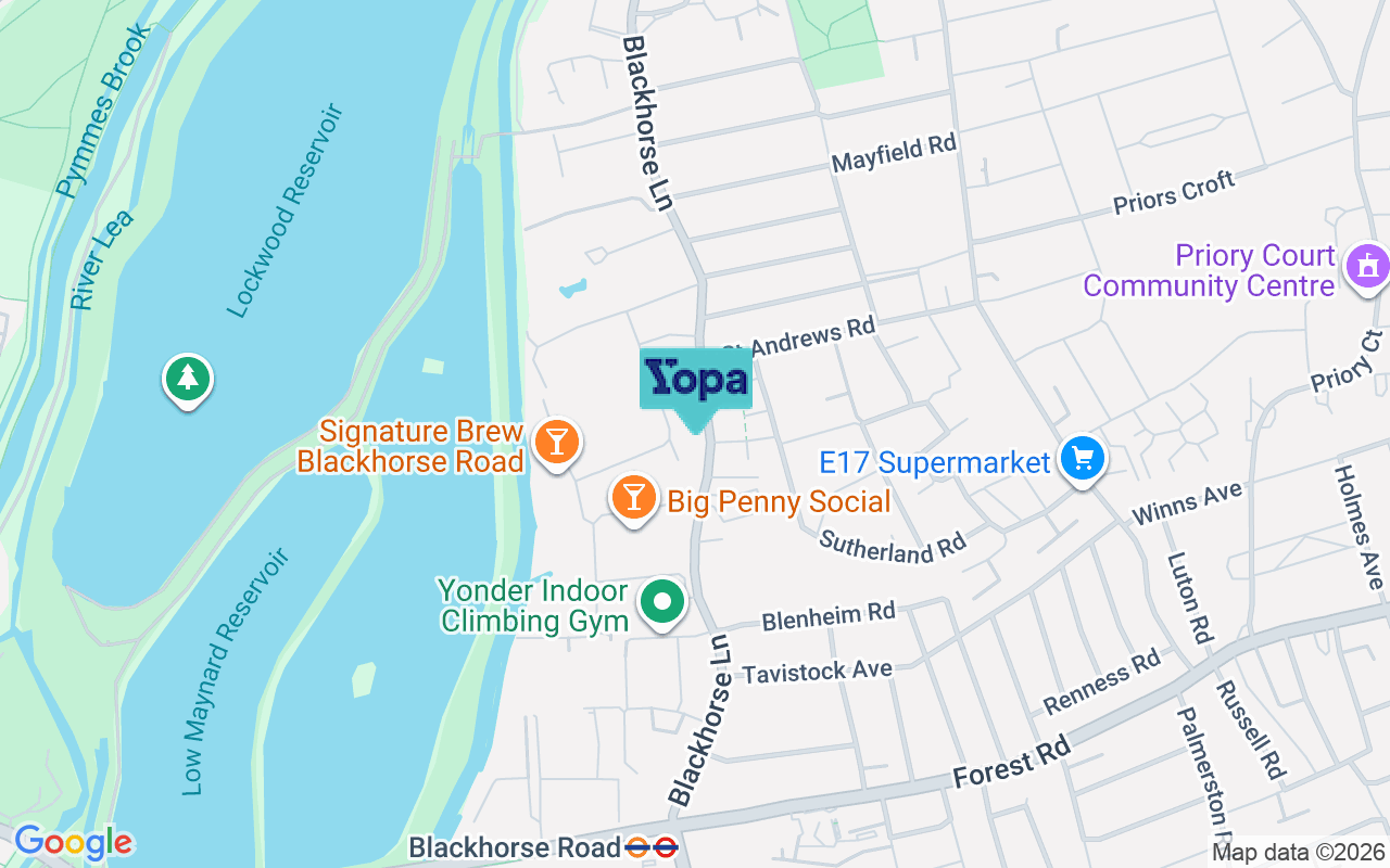 Map showing the location of E17 6DJ