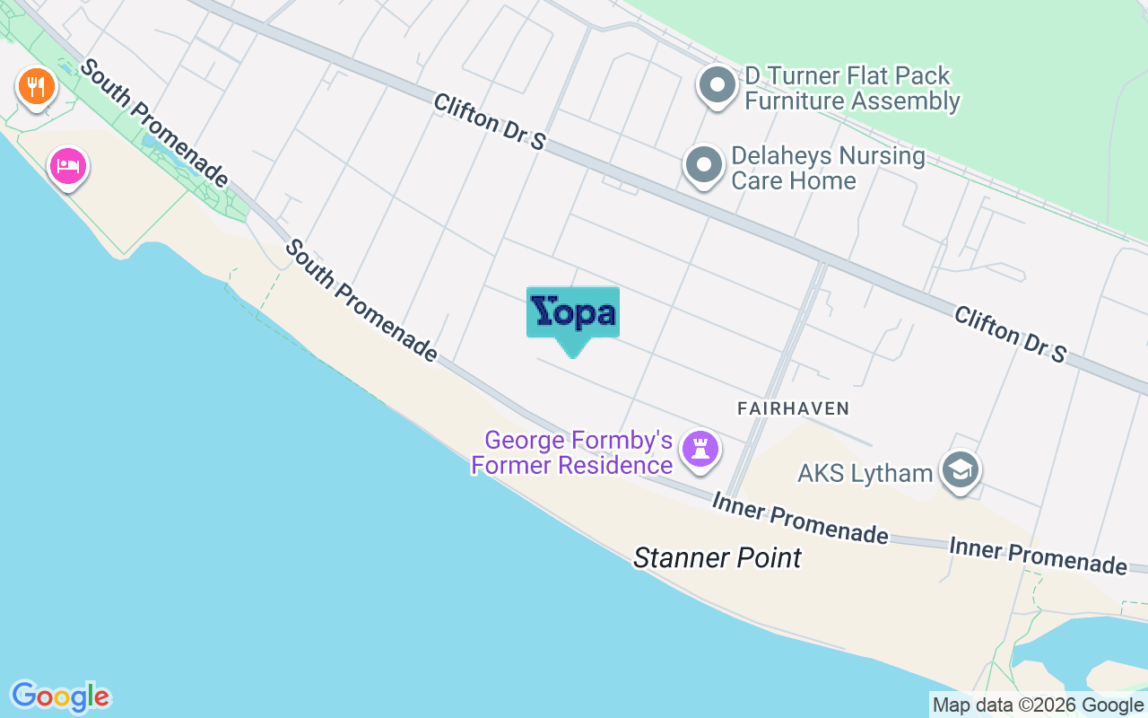 Map showing the location of FY8 1DL