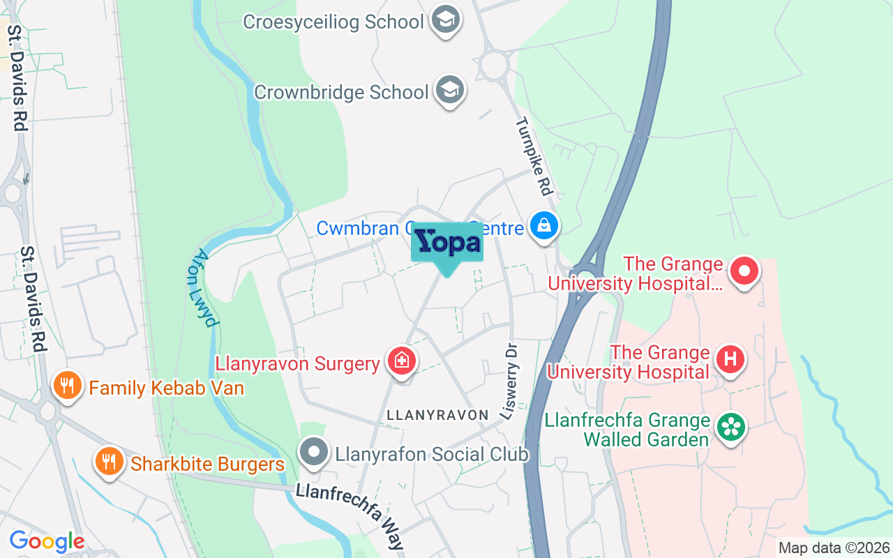 Map showing the location of NP44 8HN