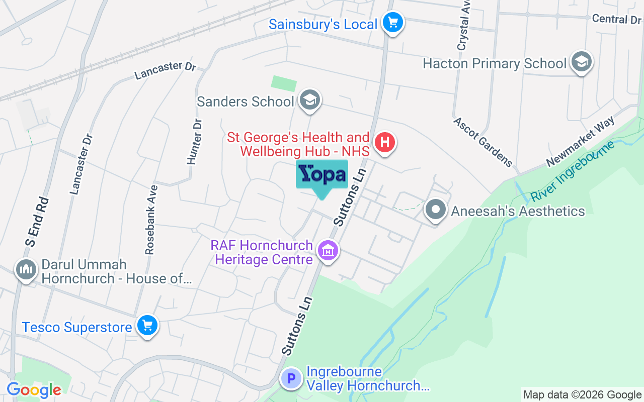 Map showing the location of RM12 6RN