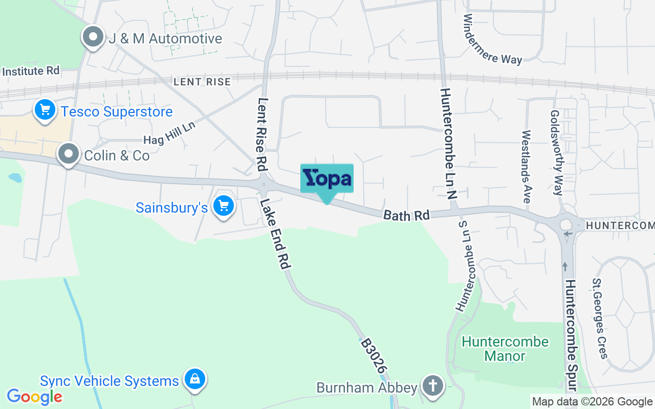 Map showing the location of SL6 0PB