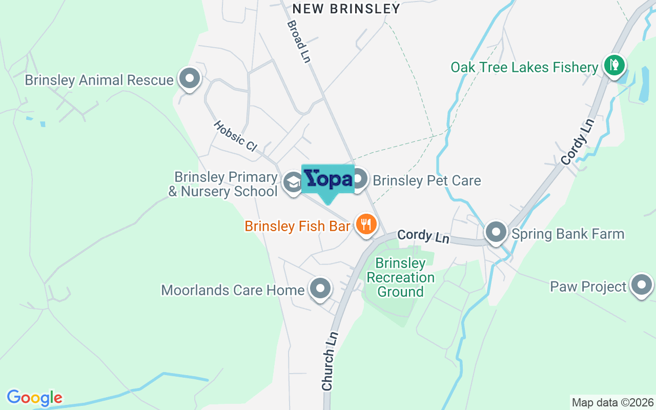 Map showing the location of NG16 5AZ