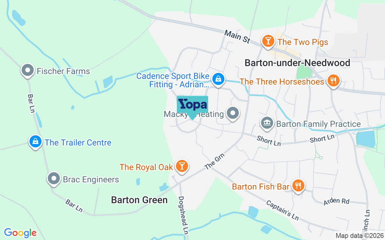 Map showing the location of DE13 8DB