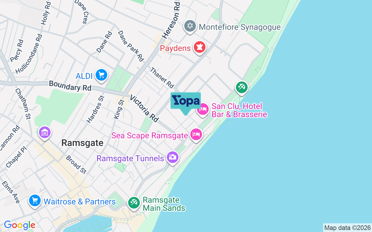 Map showing the location of CT11 8DF