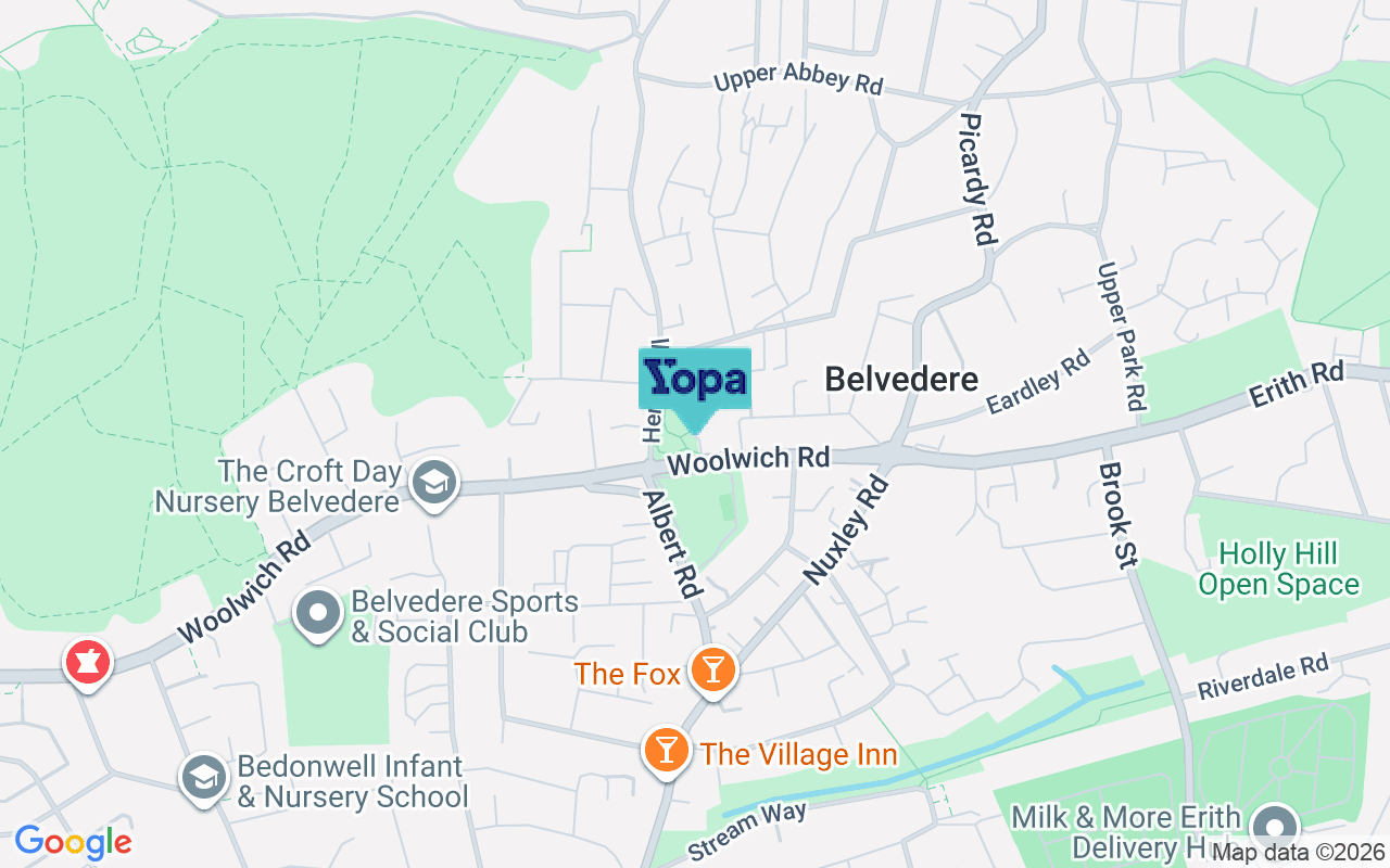 Map showing the location of DA17 5EW