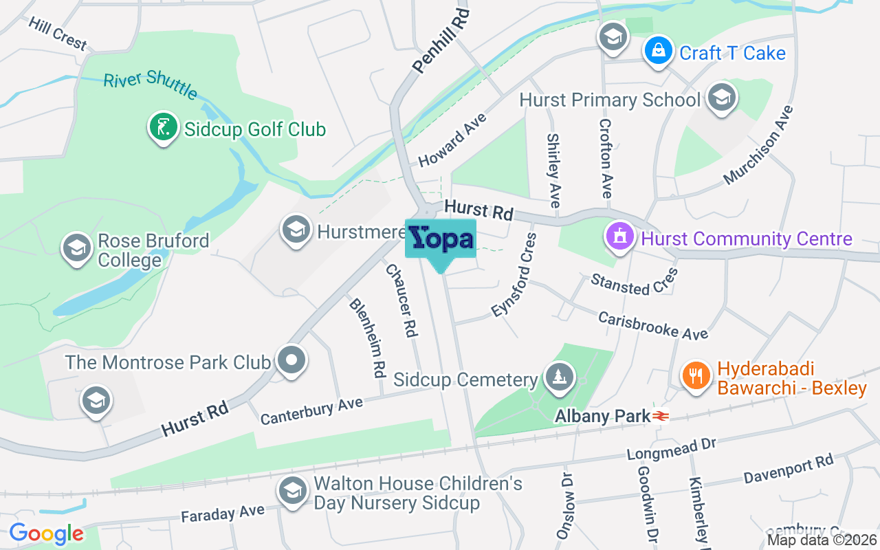 Map showing the location of DA14 4NP